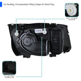 Coolstuffguru Compatible with Volkswagen Jetta Mk4 Bora Smoked Headlights W/ Fog Lamp
