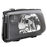 Coolstuffguru Compatible with/Replacement for 1999-2005 Volkswagen Jetta Bora MK4 Black Clear Tinted Headlights w/o Built-in Fog Lamps