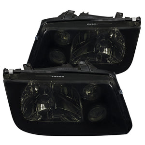 Coolstuffguru Compatible with Volkswagen Jetta Mk4 Bora Smoked Headlights W/ Fog Lamp