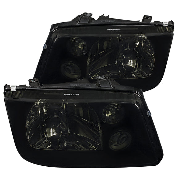 Coolstuffguru Compatible with Volkswagen Jetta Mk4 Bora Smoked Headlights W/ Fog Lamp