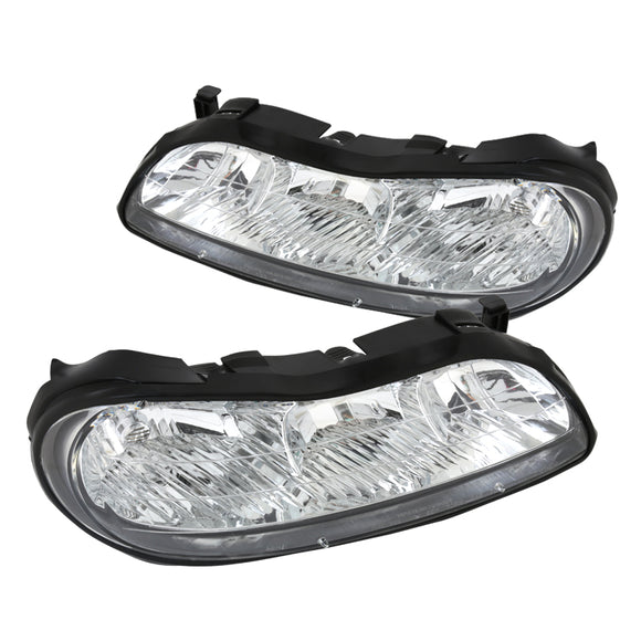 Coolstuffguru Compatible with Chevy Malibu Classic Oldsmobile Cutlass Headlights Clear Corner Lamps Left+Right