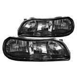 Coolstuffguru Compatible with Chevy Malibu Classic Oldsmobile Cutlass Black Headlights Turn Signal Lamps Pair