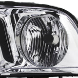 Coolstuffguru Compatible with 2005-2009 Mustang Chrome Headlight+Black/Clear Parking Lamp+Red Led Tail Lig