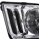 Coolstuffguru Compatible with Ford Mustang GT Crystal Chrome Headlights+Clear Bumper Lights+Red Tail light