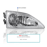 Coolstuffguru Compatible with Ford Mustang Euro Crystal Chrome Clear Headlights Head Lamps Pair