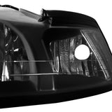 Coolstuffguru Compatible with Ford Mustang GT V6 Headlights Black Lamps