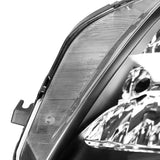 Coolstuffguru Compatible with 1997-2001 Honda Prelude Black Clear Bezel Headlights Replacement Left+Right