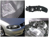 Coolstuffguru Compatible with Nissan Sentra SE-R GXE SE 4Dr JDM Crystal Black Headlights Pair