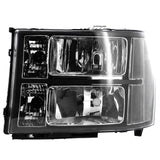 Coolstuffguru Compatible with GMC Sierra 1500 Pickup Crystal Black Headlights+Smoke LED Tail Lamps