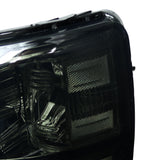 Coolstuffguru Compatible with Chevy Silverado 1500/2500/3500 HD Smoke Crystal Headlights+Clear Reflector