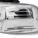 Coolstuffguru Chrome Housing Clear Lens Headlights + Bumper Lights Compatible with Chevy Silverado 1999-2002, 2000-2006 Tahoe Suburban, L+R Pair Head Light Lamp Assembly