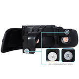 Coolstuffguru Compatible with Chevy Silverado Suburban Tahoe Black Headlights+Bumper Lamps+Smoke Fog Light