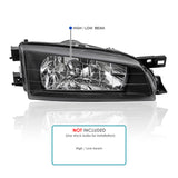 Coolstuffguru Compatible with Subaru Impreza JDM Crystal Black Diamond Headlights Head Lamps Pair