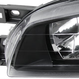 Coolstuffguru Compatible with Subaru Impreza JDM Crystal Black Diamond Headlights Head Lamps Pair