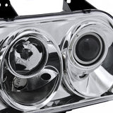 Coolstuffguru Compatible with Chrysler 300 Touring Limited Lx S Base, Chrome Clear Projector Headlights