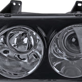 Coolstuffguru Compatible with Chrysler 300 Glossy Black Smoke Tinted Projector Headlights