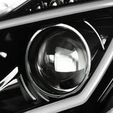 Coolstuffguru Compatible with Mercedes Benz W203 C-Class C230 C320 LED Bar Jet Black Projector Headlights