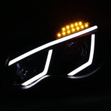 Coolstuffguru Compatible with Mercedes Benz W203 C-Class C230 C240 C320 LED Projector Headlights Black Headlamps