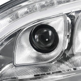 Coolstuffguru Compatible with Mercedes Benz W220 S-Class Chrome LED Strip Signal Projector Headlights