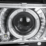 Coolstuffguru Compatible with Chevy C10 Silverado Chrome Projector Headlights+LED Bumper+Clear Corner Lamp