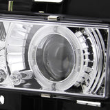 Coolstuffguru Compatible with Chevy GMC C10 Pickup Silverado Suburban Chrome Halo Led Projector Headlights