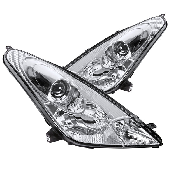 Coolstuffguru Compatible with Toyota Celica Chrome Clear Projector Headlights Replacement Left+Right