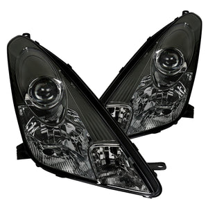 Coolstuffguru Compatible with/Replacement for Smoke Lens Projector Headlights Left+Right 2000-2005 Toyota Celica