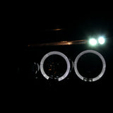 Coolstuffguru Compatible with Dodge Charger Rt Srt Sxt Glossy Black Halo Led Projector Head Lights