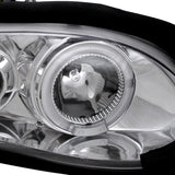 Coolstuffguru Compatible with Chevy Camaro Chrome Clear Halo Led Projector Head Lights