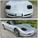 Coolstuffguru Compatible with Chevy Corvette C5 Smoke Lens Projector Headlights Tinted Head Lights Lamps Pair