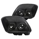 Coolstuffguru Compatible with Chevy Corvette C5 Replacement Black Projector Headlights Head Lamps Left+Right