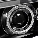 Coolstuffguru Compatible with BMW E36 318 325 328 2/4Dr Dual Halo Black Projector Head Lights Lamp