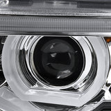 Coolstuffguru Compatible with BMW E38 7-Series 740i 740i Chrome Clear Dual Halo LED Projector Headlights