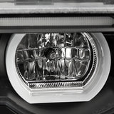 Coolstuffguru Compatible with BMW E38 7-Series 740i 740i Black Clear Dual Halo LED Projector Headlights