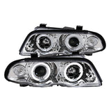 Coolstuffguru Compatible with BMW E46 4Dr Sedan 323i 328i Halo Projector Headlights Chrome