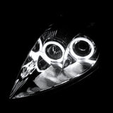 Coolstuffguru Compatible with Mitsubishi Eclipse JDM Chrome Clear Dual Halo Projector Headlights