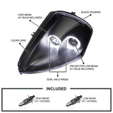 Coolstuffguru Compatible with Mitsubishi Eclipse JDM Crystal Black Dual Halo Projector Headlights