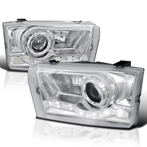 Coolstuffguru Compatible with Ford F250 F350 F450 F550 Super Duty Chrome SMD LED Projector Headlights