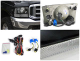 Coolstuffguru Compatible with Ford F250 Black Projector Headlights Lamps 250 350 450 550