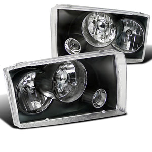 Coolstuffguru Compatible with Ford F250 Black Projector Headlights Lamps 250 350 450 550