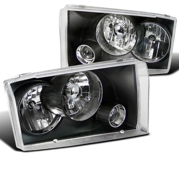 Coolstuffguru Compatible with Ford F250 Black Projector Headlights Lamps 250 350 450 550
