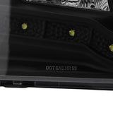 Coolstuffguru Compatible with Ford F250 F350 F450 F550 Black Projector Headlights+R8 LED