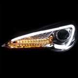 Coolstuffguru Compatible with Scion FR-S Toyota 86 Chrome Projector Headlights+LED+Signal Strip