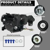 Coolstuffguru Compatible with Scion FR-S Toyota 86 LED Strip Glossy Black Projector Headlight+LED Signal