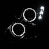 Coolstuffguru Compatible with Ford Fusion S Se Sel Glossy Black Halo Led Projector Head Lights