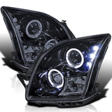 Coolstuffguru Compatible with Ford Fusion S Se Sel Glossy Black Halo Led Projector Head Lights