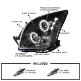 Coolstuffguru Compatible with Ford Fusion Dual Halo Led Projector Head Lights