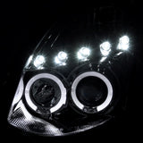 Coolstuffguru Compatible with Infiniti G35 Dual Halo Led 2Dr Coupe Chrome Projector Headlights