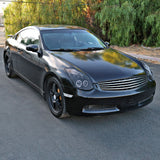 Coolstuffguru Compatible with Infiniti G35 2Dr Coupe Glossy Black Housing Smoked Lens Proj Headlights