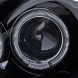 Coolstuffguru Compatible with Infiniti G35 2Dr Coupe Glossy Black Housing Smoked Lens Proj Headlights